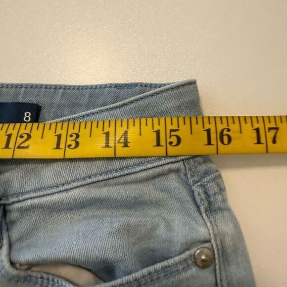 J. Jill Denim Authentic Fit Cropped Frayed Hem Jeans Size 8 Coastal, Boho - Picture 9 of 12
